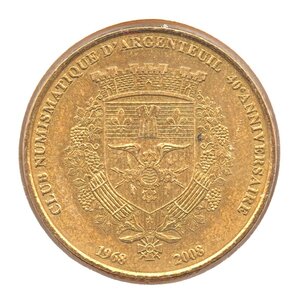 Mini médaille monnaie de paris 2008 - club numismatique d’argenteuil