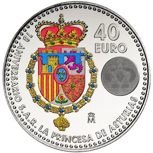 Pièce de monnaie 40 euro Espagne 2023 argent – Princesse Leonor