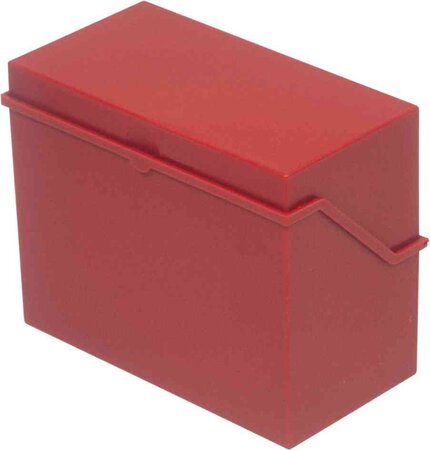 petite caisse de fichier format A6 à l'italienne, Rouge HELIT