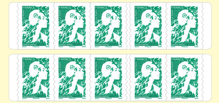 Carnet 10 timbres Marianne de l'avenir - Lettre verte