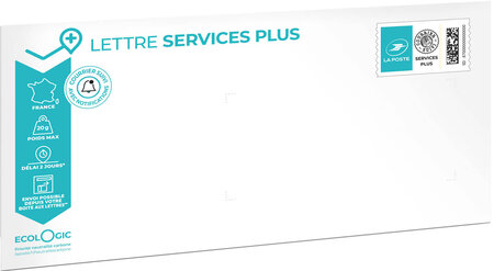Prêt-à-Poster - Lettre Services Plus - 20g - Format DL - Enveloppe à l'unité