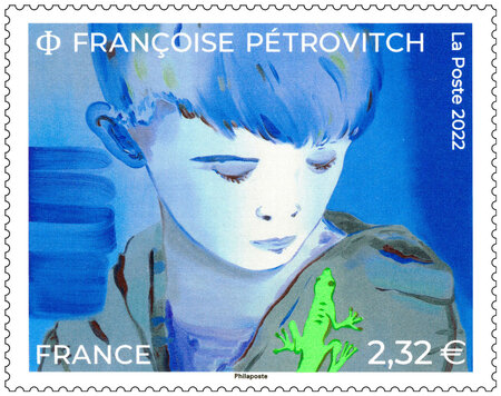 Timbre - Françoise Petrovitch - Lettre verte