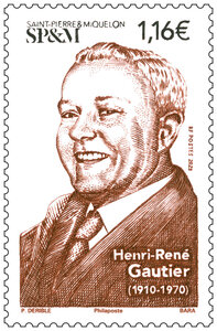 Timbre Saint Pierre et Miquelon - Henri-René Gautier (1910-1970)