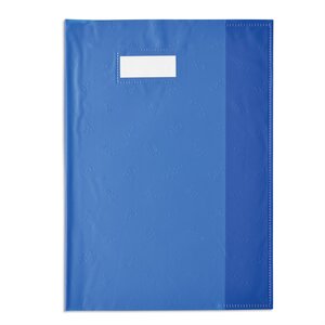 Protège-cahier Styl'SMS 24x32 cm pvc 120 avec Porte-étiquette Bleu ELBA
