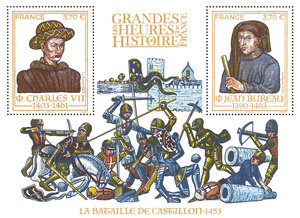 Bloc 2 timbres - Les grandes heures de l'Histoire de France - 2023 - Lettre internationale