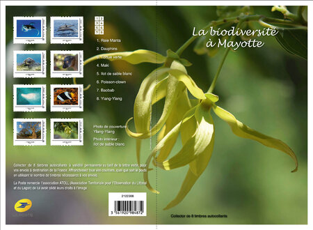 Collector 8 timbres - La biodiversité à Mayotte - Lettre Verte