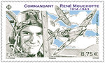 Timbre - Commandant René Mouchotte (1914-1943) - Lettre verte