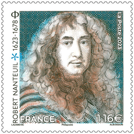 Timbre - Robert Nanteuil (1623-1678) - Lettre verte
