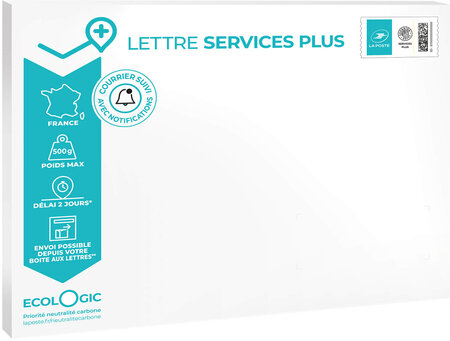 Prêt-à-Poster - Lettre Services Plus - S - Pochette cartonnée 33 x 25 cm – épaisseur 3 cm