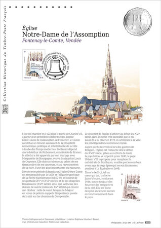 Document philatélique - Notre-Dame de l’Assomption - Fontenay-le-Comte