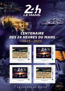Collector 4 timbres - 24 heures du Mans - Lettre internationale