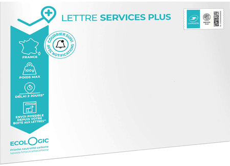 Prêt-à-Poster - Lettre Services Plus - 100g - Format C4 - Enveloppe à l'unité
