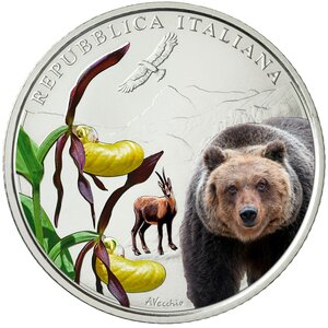 Pièce de monnaie 5 euro Italie 2023 argent BU – Parc National des Abruzzes
