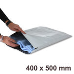 Lot de 500 enveloppes plastiques blanches opaques fb06 - 400x500 mm