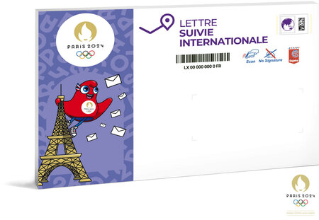 Prêt-à-Poster - Lettre suivie internationale - 250g - Pochette XS - Paris 2024