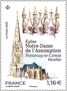 Timbre - Eglise Notre-Dame de l’Assomption de Fontenay-le-Comte - Lettre verte