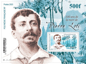 Bloc 1 timbre Polynésie Française - 100 ans de la mort de Pierre Loti