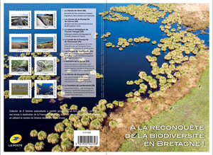 Collector 8 timbres - A la reconquête de la biodiversité en Bretagne - Lettre Verte