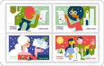 Carnet de 12 timbres Noël - Des timbres qui nous rapprochent - Lettre Verte