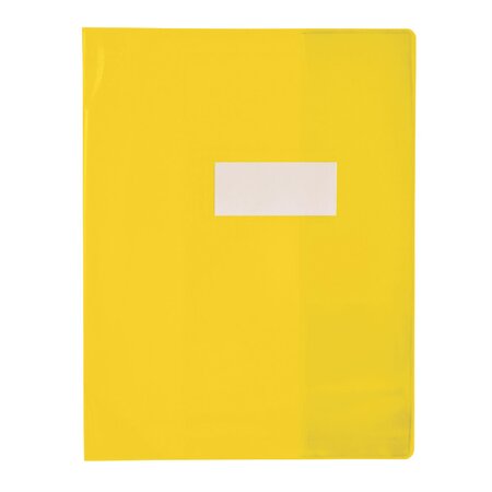 Protège-cahier PVC 150 Strong Line 17x22 cm Marque-page Translucide jaune x 50 ELBA