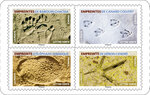 Carnet 12 timbres - Empreintes - Lettre verte