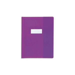 Protège-cahier Grain Cuir 20/100ème 21x29,7 violet CALLIGRAPHE