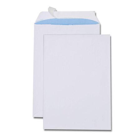 Boîte de 250 pochettes blanches c4 229x324 90 g bande de protection gpv