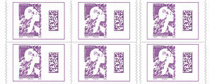 Carnet 6 timbres Marianne de l'avenir - Lettre internationale - Violet